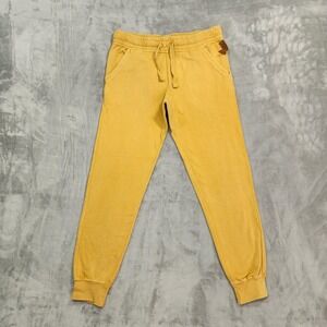 NEW Lane Seven Pants Mens L Yellow French Terry Jogger Sweatpants Vintage Wash